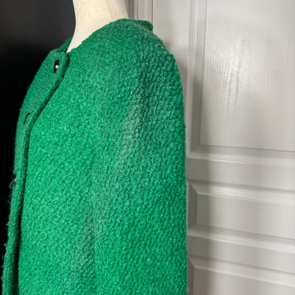 Modcloth Kelly Green Double Breasted  Wool coat - Sz 8 - Picture 5 of 9